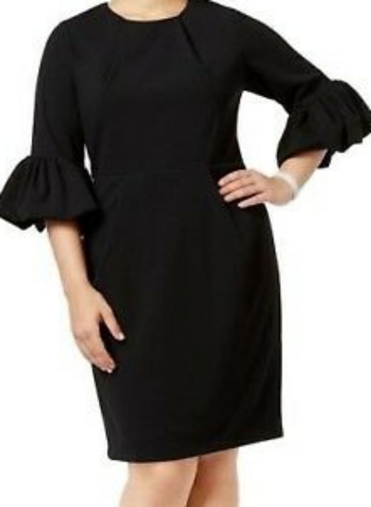 Betsy & Adam plus size ball-sleeve dress